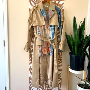 NWOT | Funky Khaki Custom Trench coat! Sz M/L
